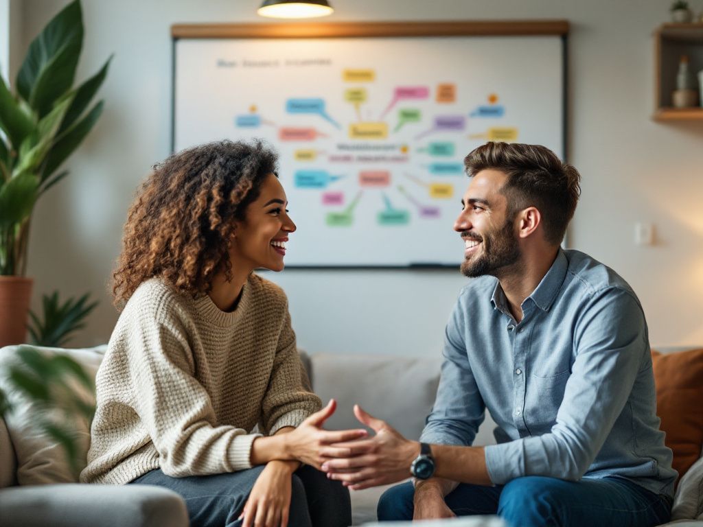Colleagues in empathetic discussion promoting psychological safety