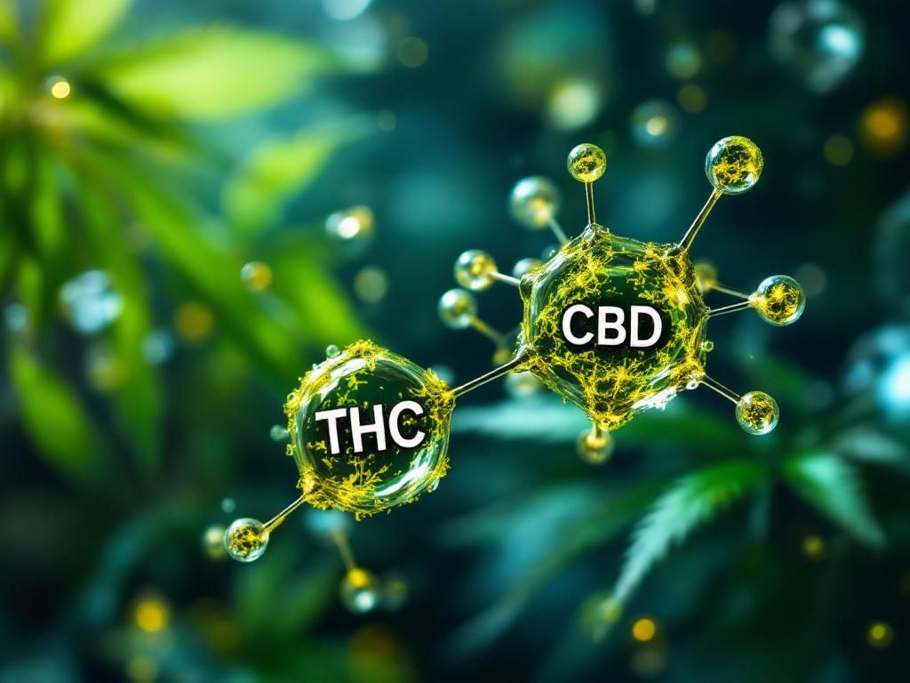 THC and CBD molecular compounds