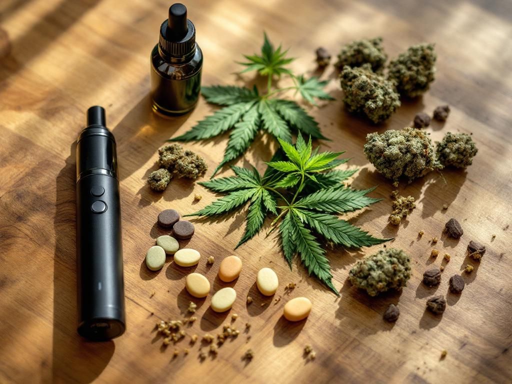 Various THC consumption methods and products