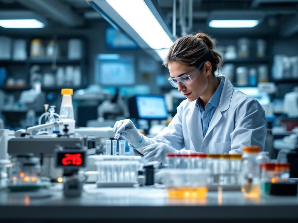 Laboratory scientist testing THC detection windows