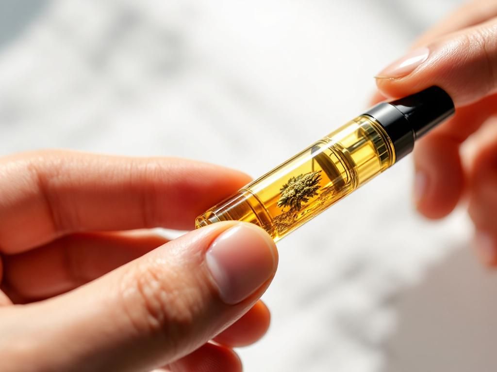 Premium THC vape cartridge with cannabis oil