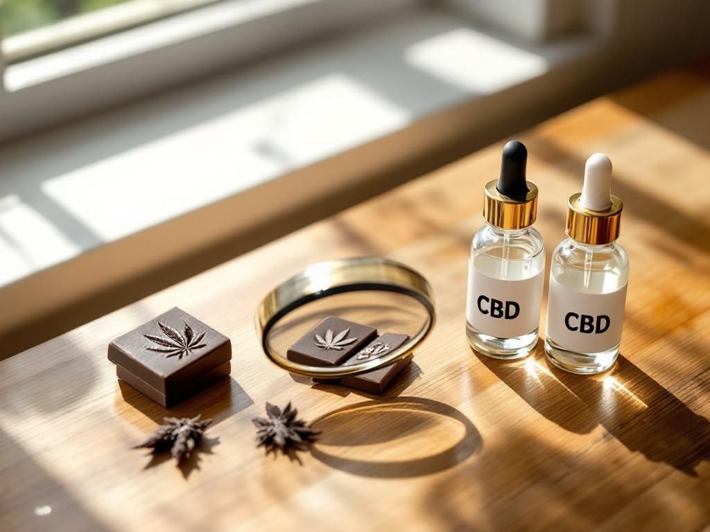 THC and CBD products side comparison