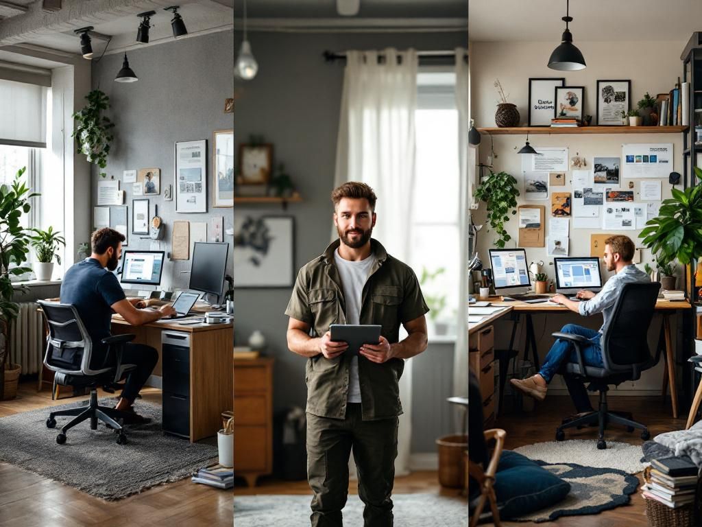 Visual comparison of employee, worker and contractor workspaces