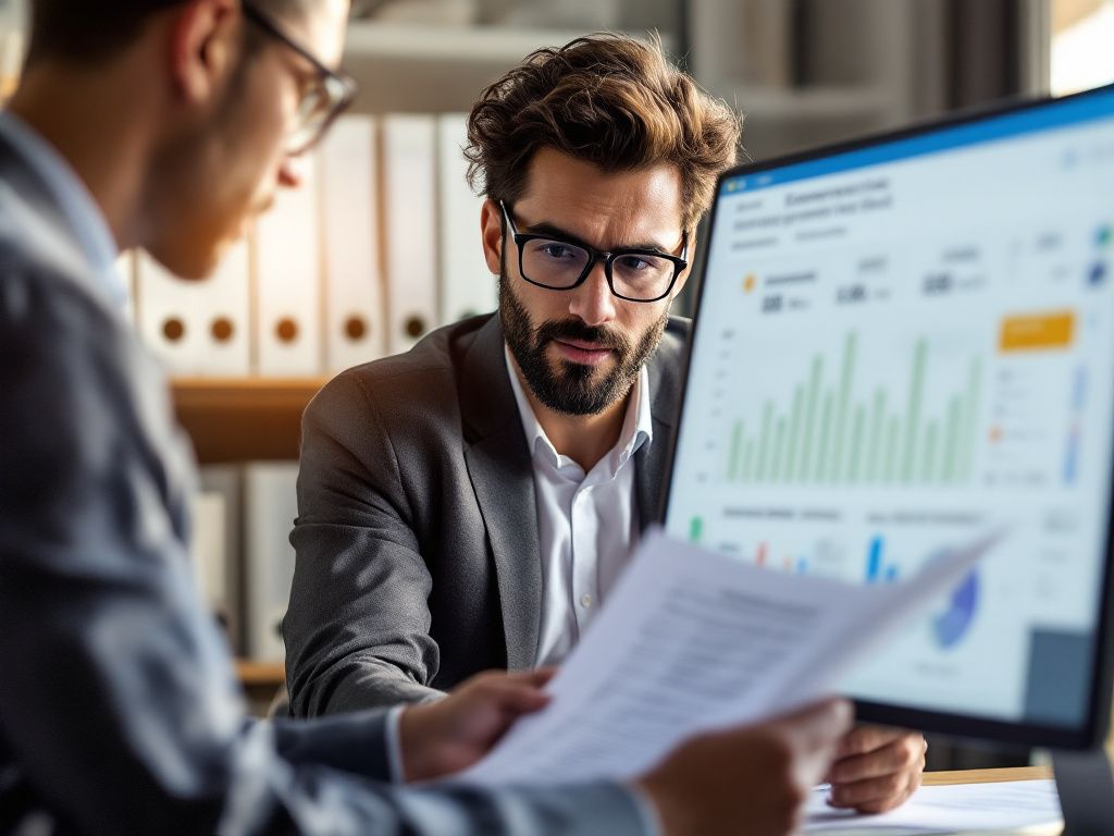 Lawyer reviewing AI-generated tribunal predictions