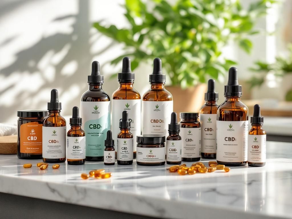 Various UK CBD products and oils