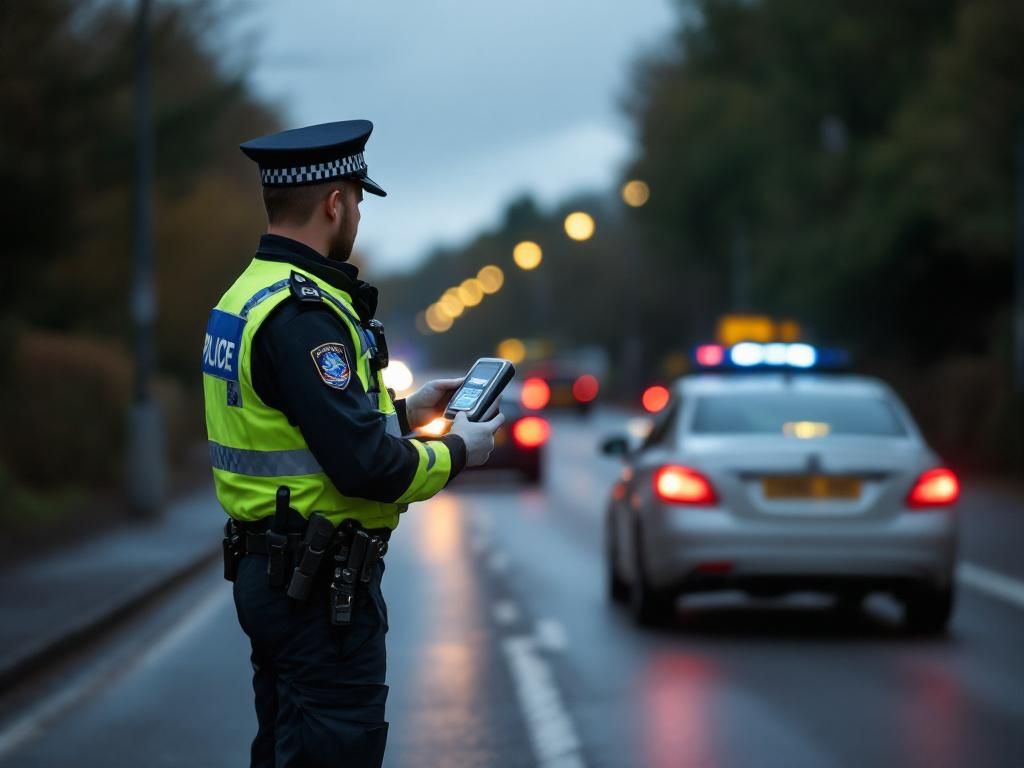 UK police conducting roadside drug test