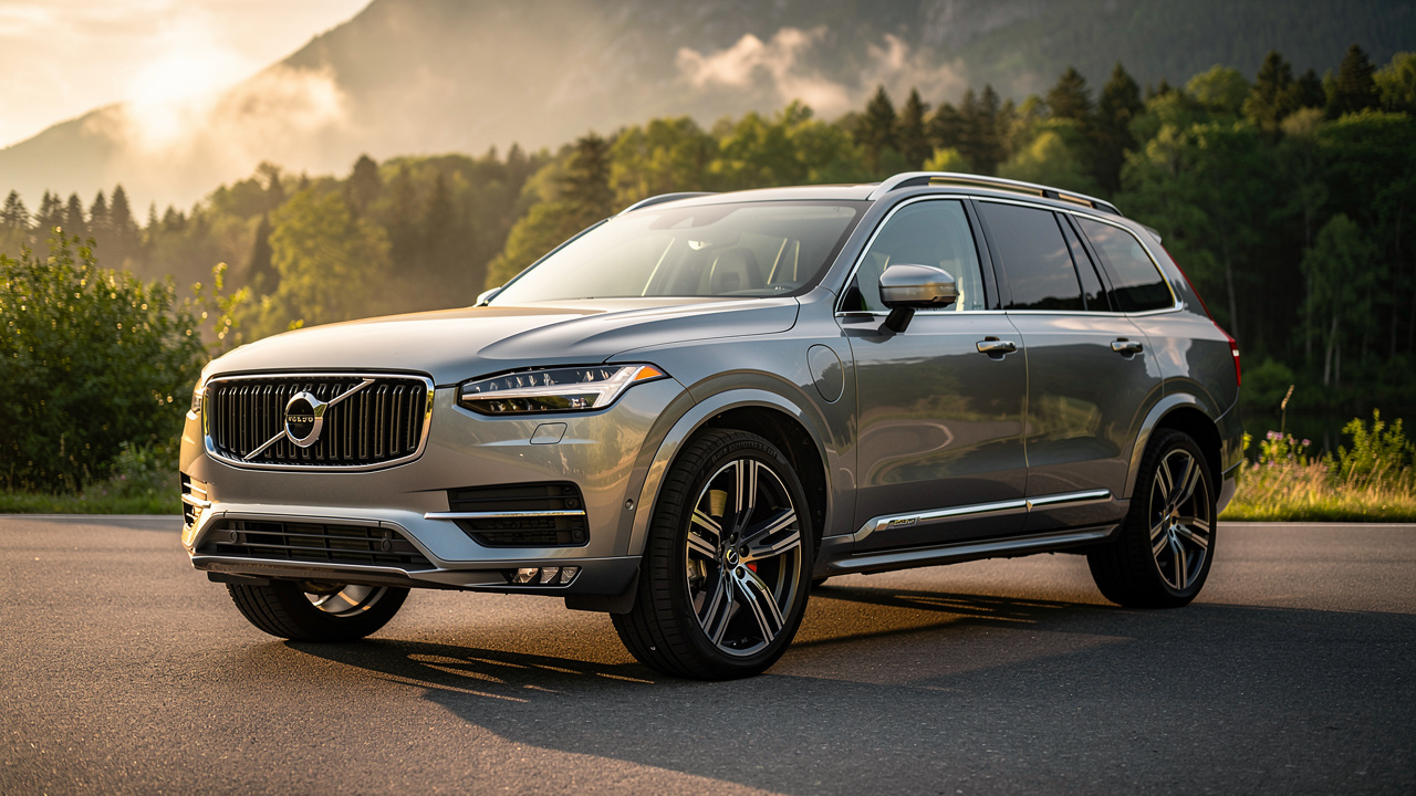 Volvo XC90 B5 luxury SUV in golden hour