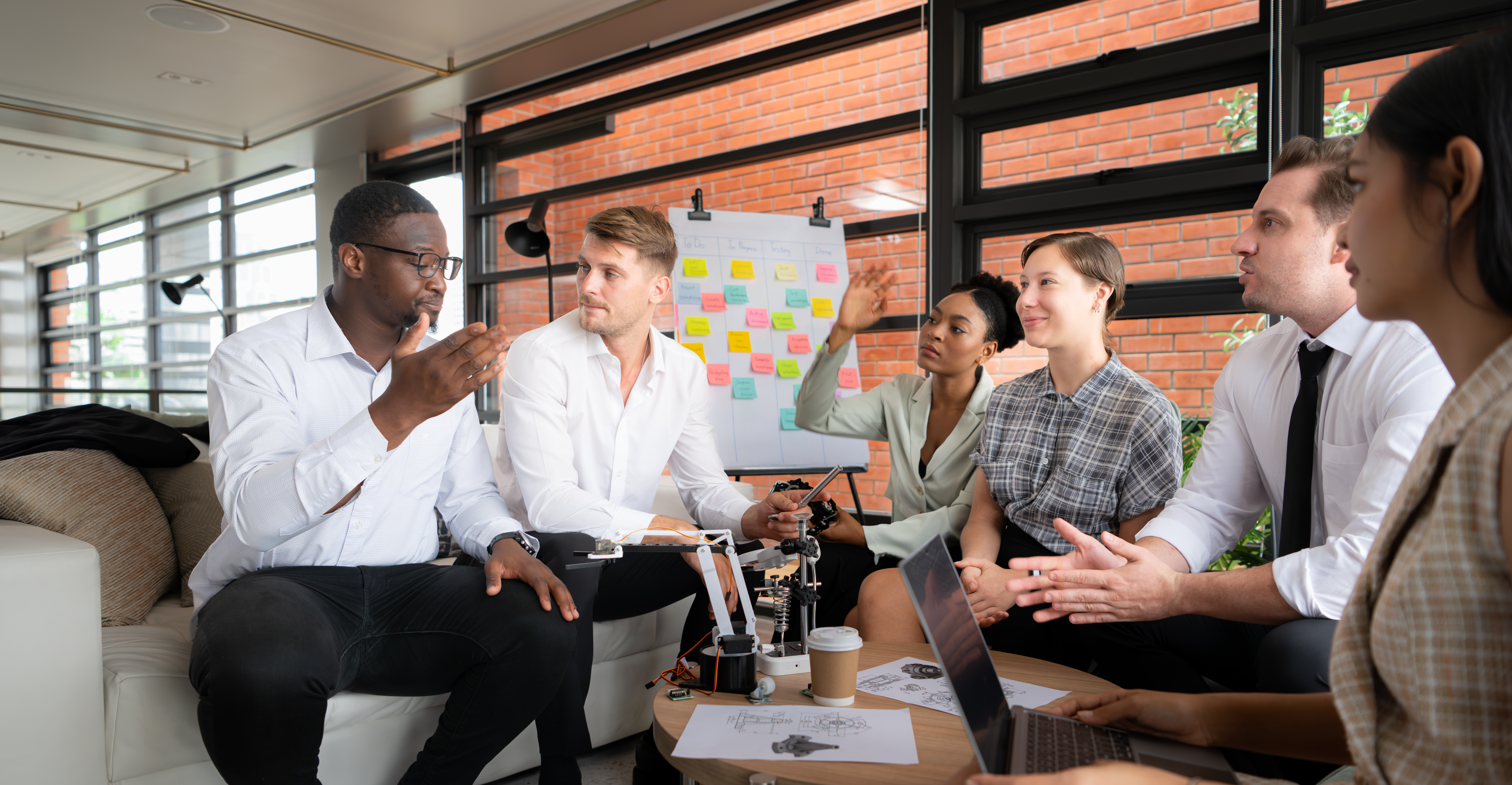 Employees thriving in a psychologically safe and healthy workplace culture fostered by people-centred leadership