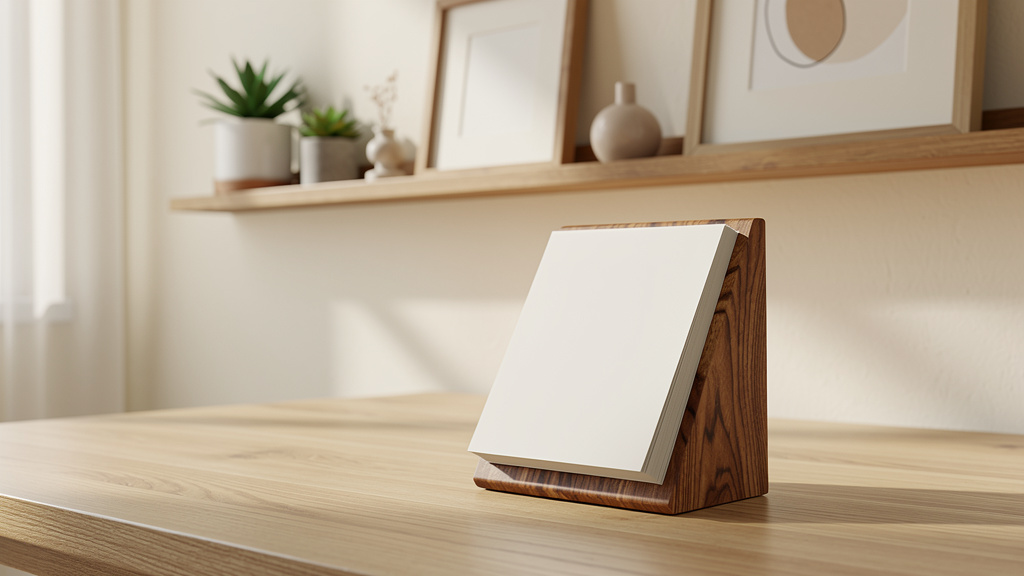 Wooden picture ledges and desk calendar home décor