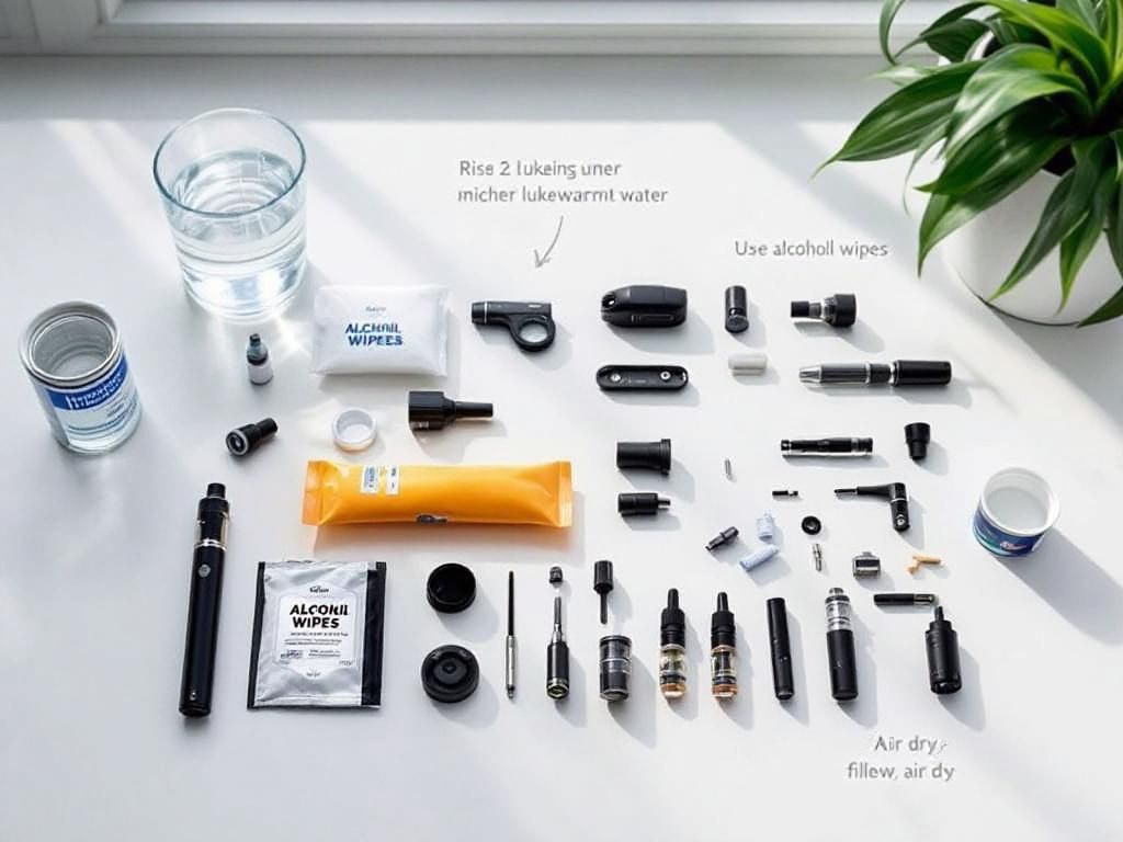 Complete vape pen cleaning process steps