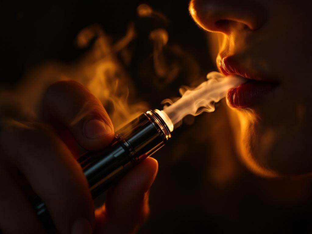 Proper vaping technique demonstration