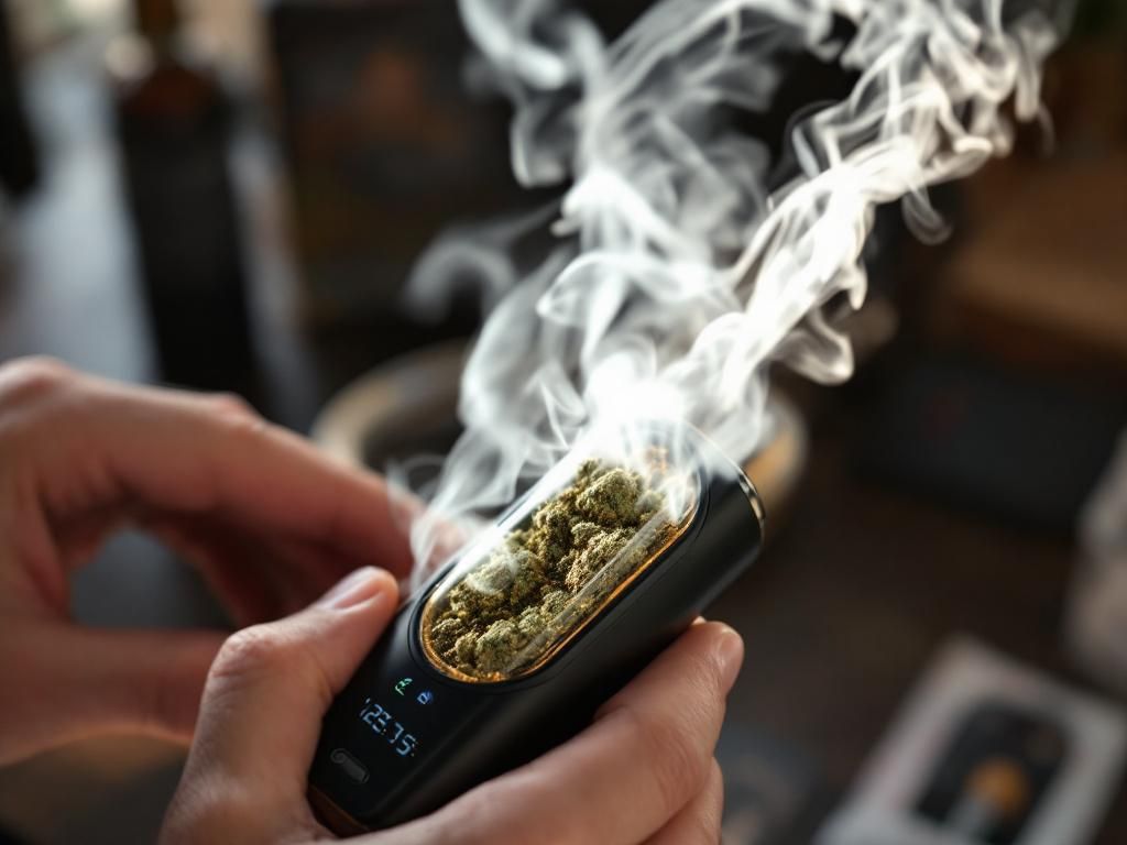 Proper vaporizer usage technique demonstration