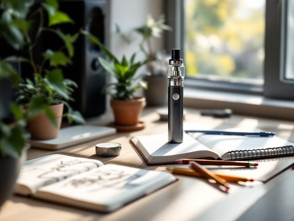 Vaporizer setup for creative cannabis consumption