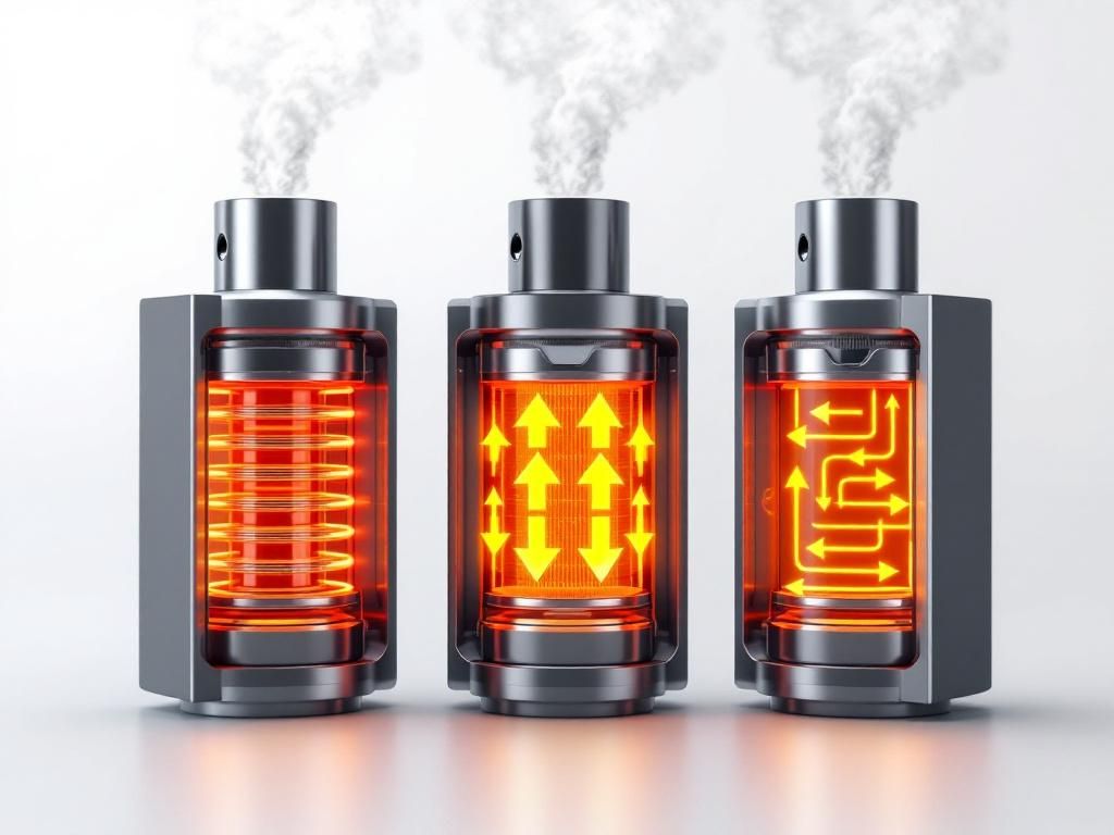 Conduction convection hybrid heating methods comparison