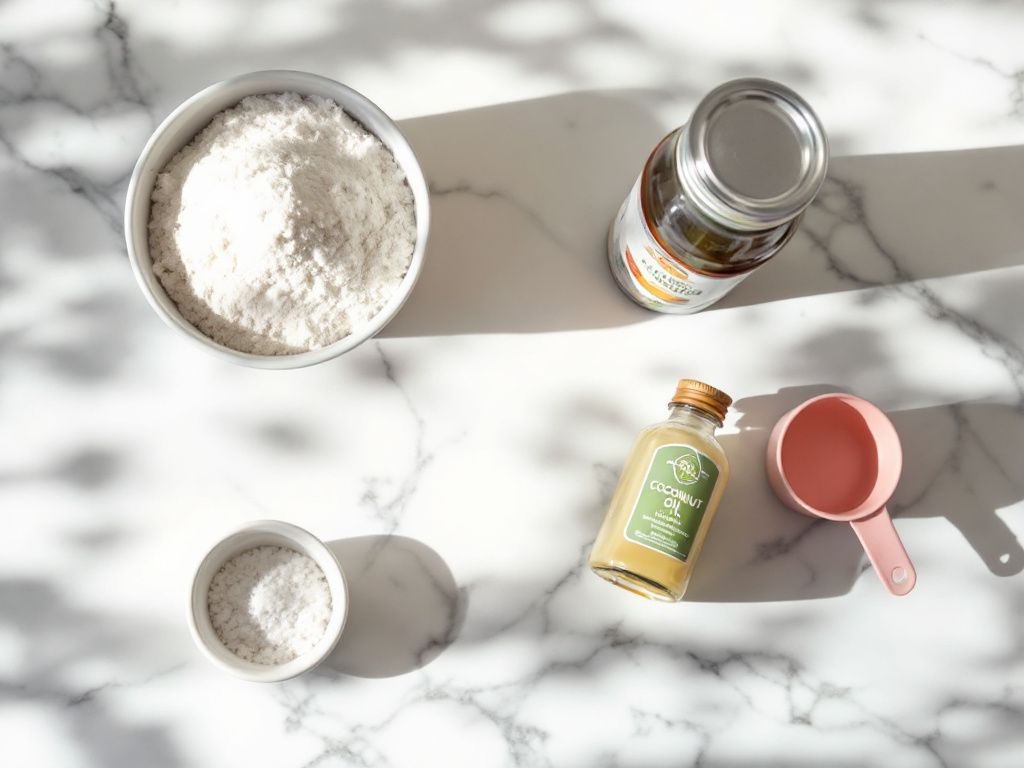 Vegan THC caramel recipe ingredients arranged