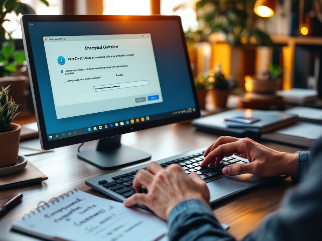 Creating encrypted data vault with VeraCrypt software