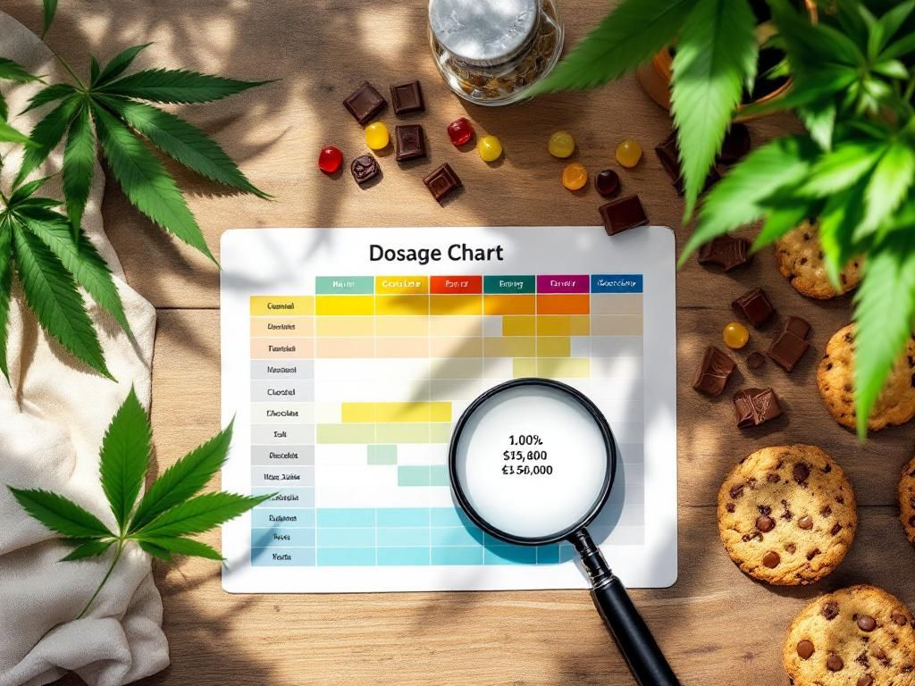 Visual cannabis edible dosage chart reference