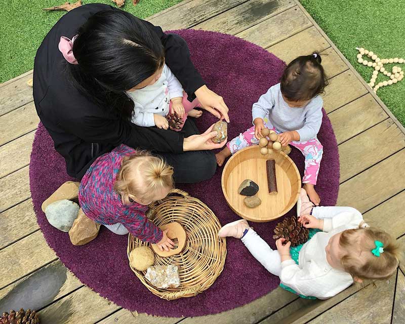 Mothers with their babies participating in Mums and bubs fitness classes.