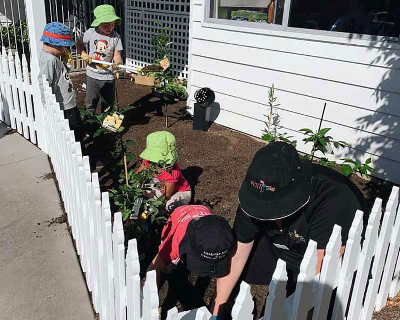 Children at Petit ELJ Caloundra create a community garden while learning about sustainability in early childhood.