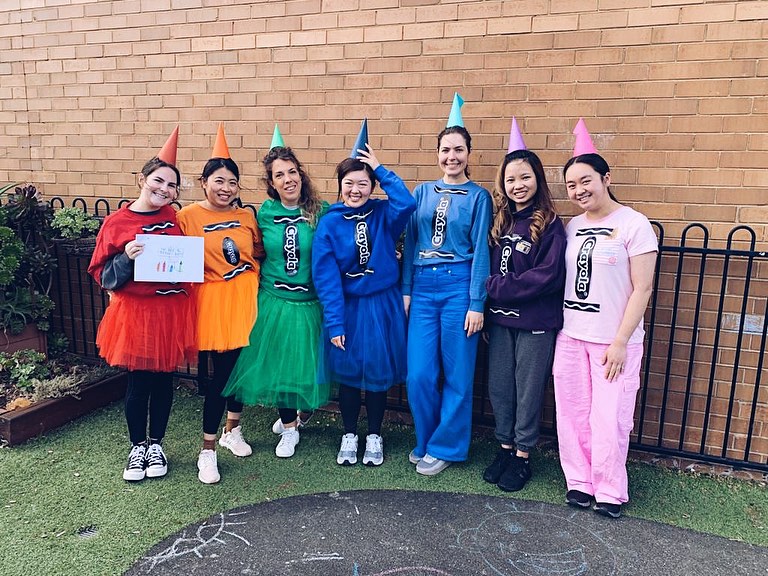 Petit ELJ Richmond dressed up as colourful crayons to inspire children's imagination for Book Week and looking forward to celebrating up and coming Educators' Day.