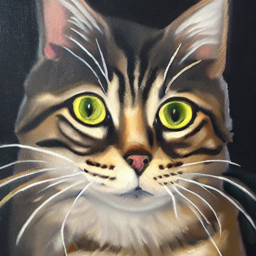 Oil Painting of a Tabby cat, AI Art generated using Stable Diffusion