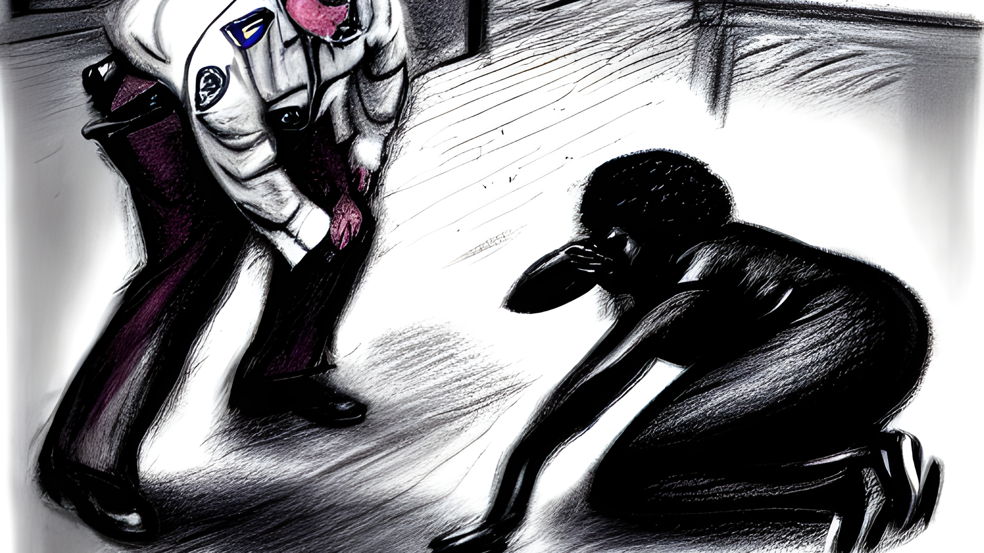 AI generated image of Fannie Lou Hamer being severely beaten while in police custody