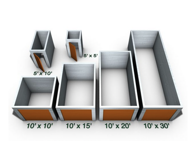 storage unit sizes