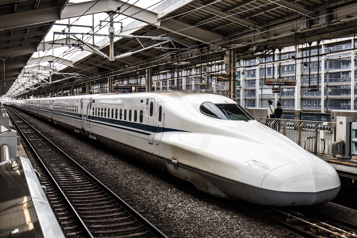 Shinkansen at the platform