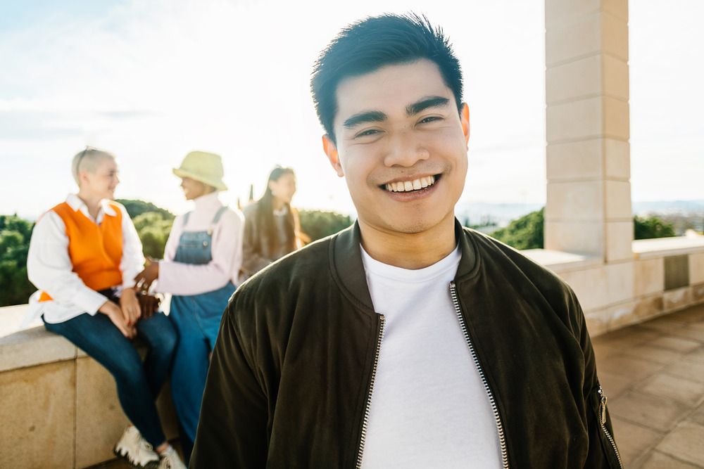 happy man after going to therapy for young adults