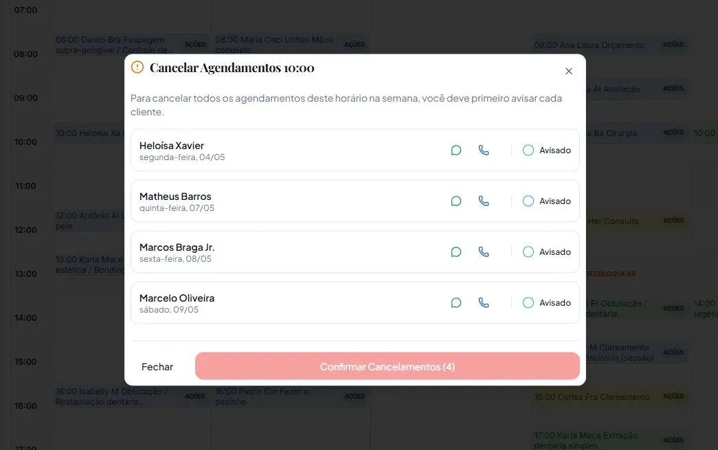 Cancelamento Múltiplo