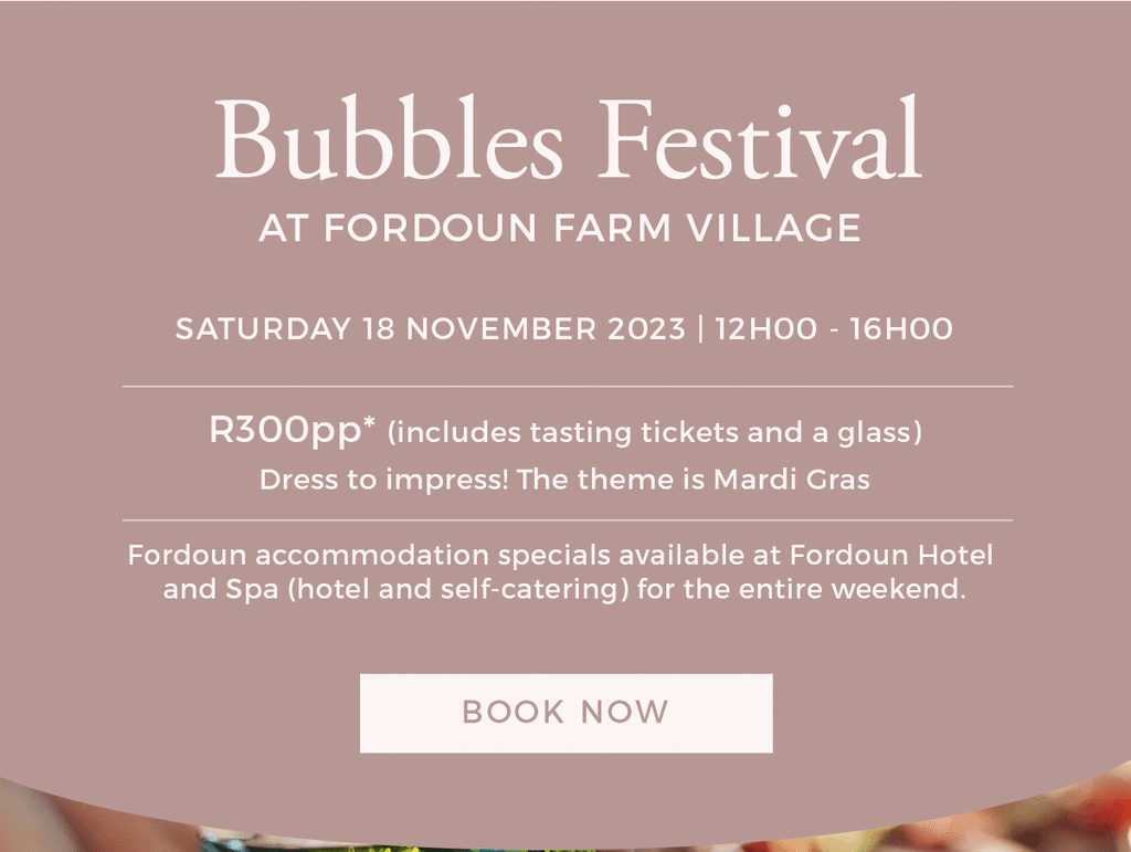 Book your spot at the Bubbles Event at Fordoun!