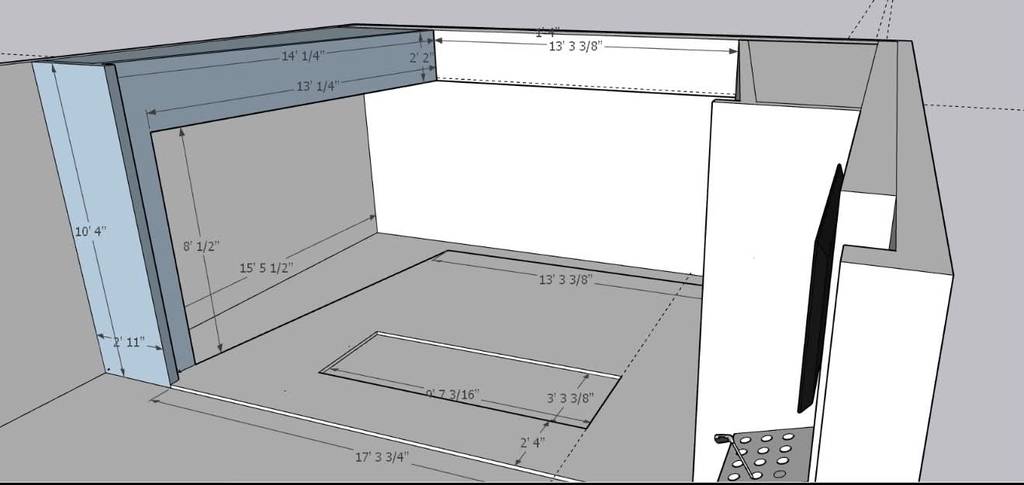 Golf Simulator 3D Layout Rendering
