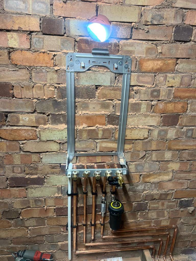 Worcester Bosch Boiler Jig and Pipework Installation