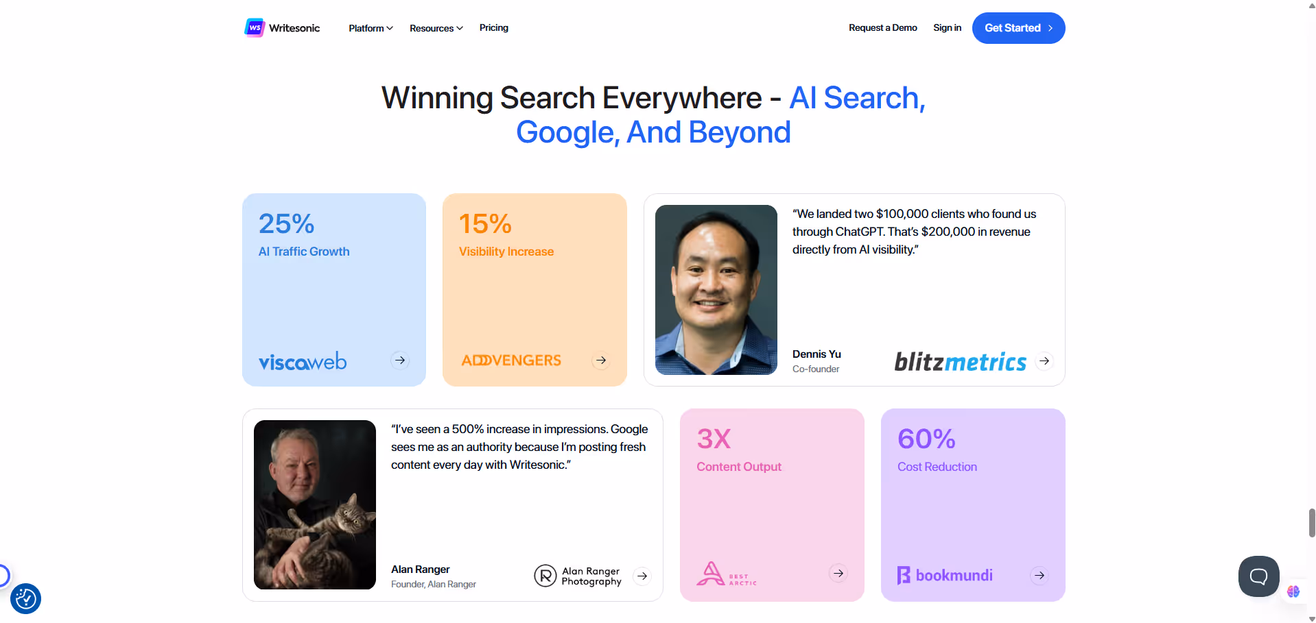 Writesonic product screenshot