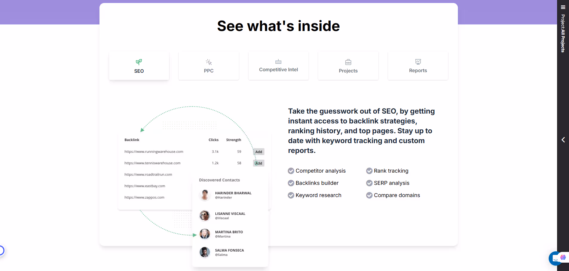 SpyFu product screenshot