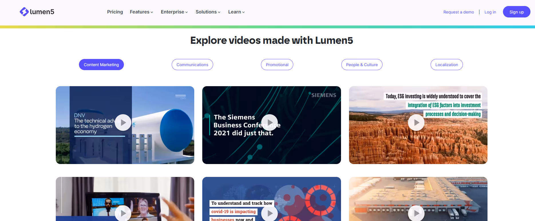 Lumen5 product screenshot