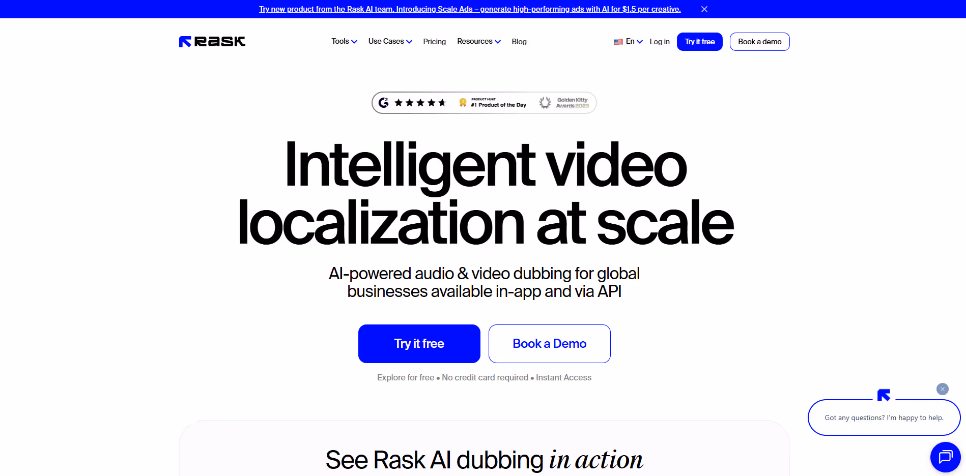 Rask AI product screenshot
