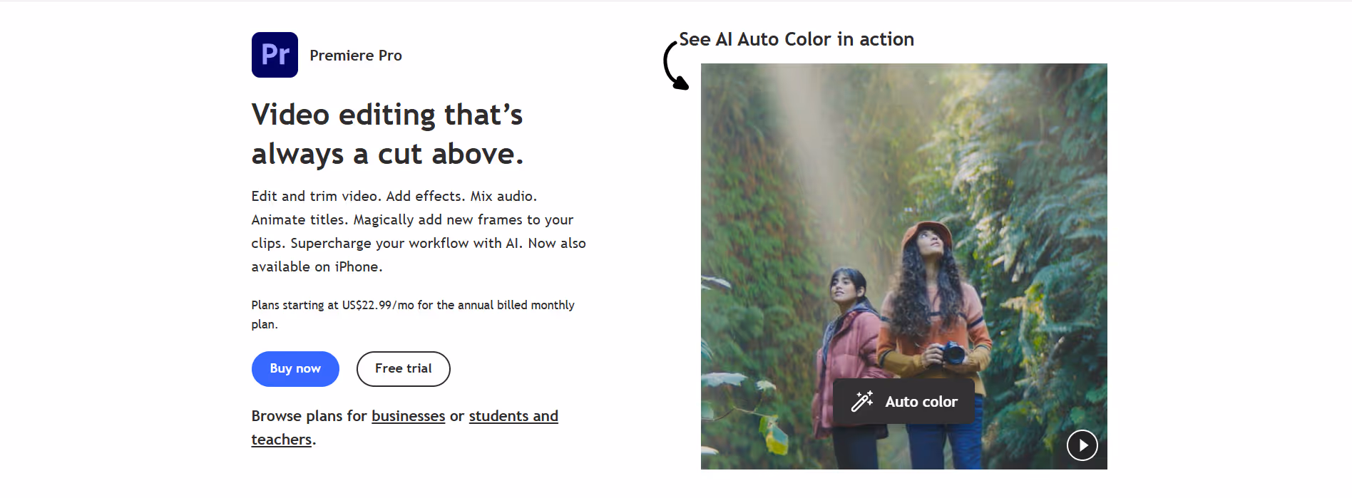 Adobe Premiere Pro product screenshot