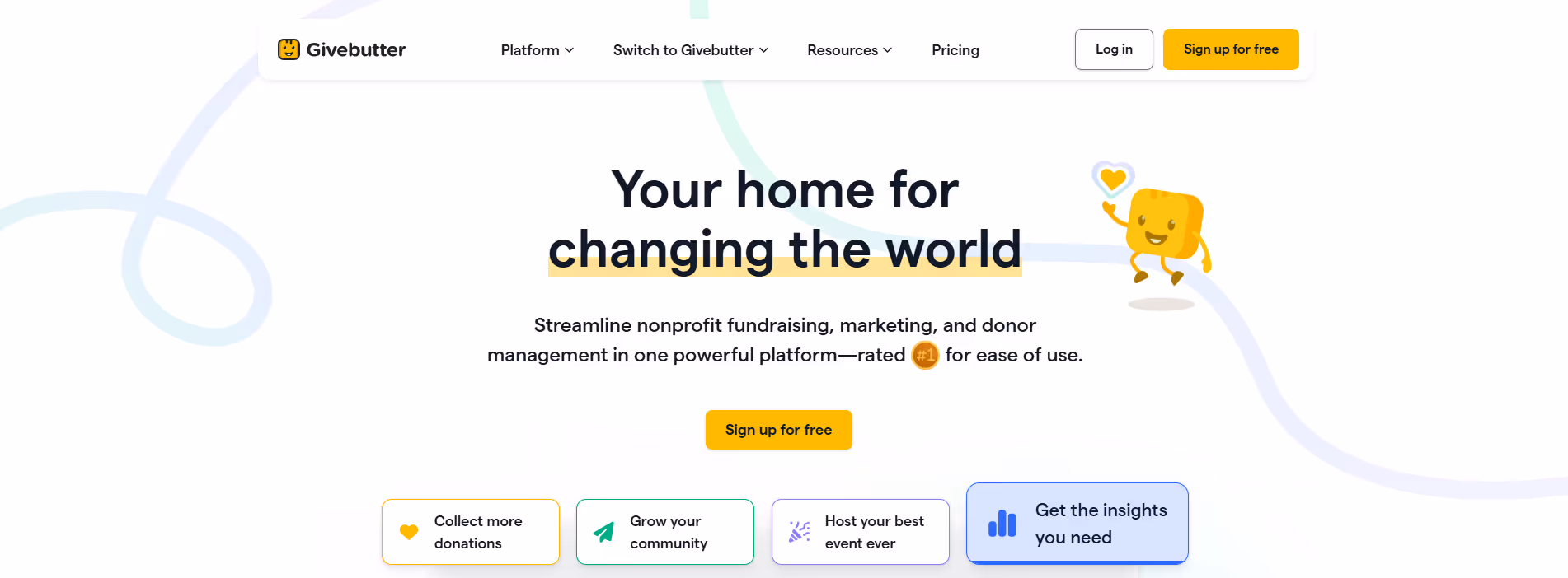 Givebutter product screenshot