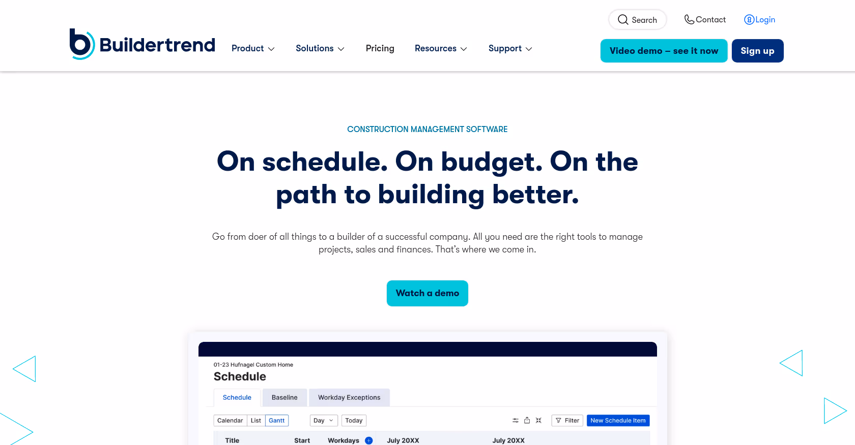 Buildertrend product screenshot