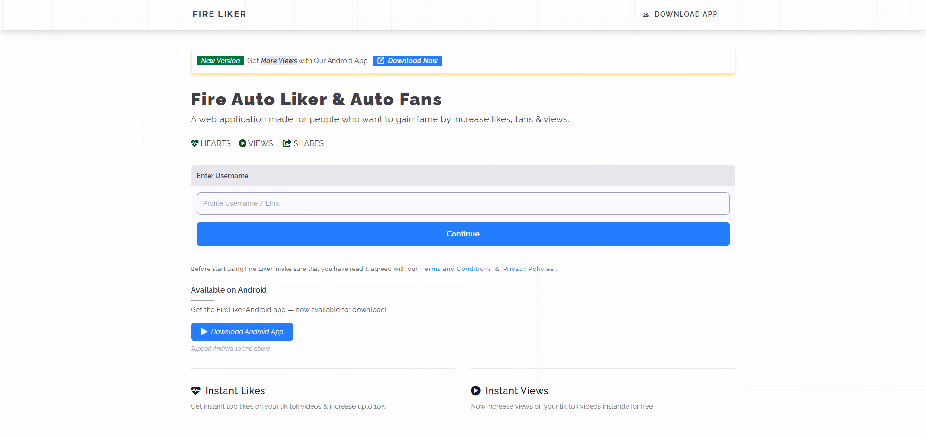 Fire Liker product screenshot