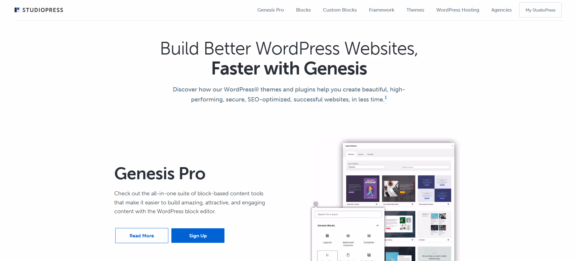 StudioPress product screenshot