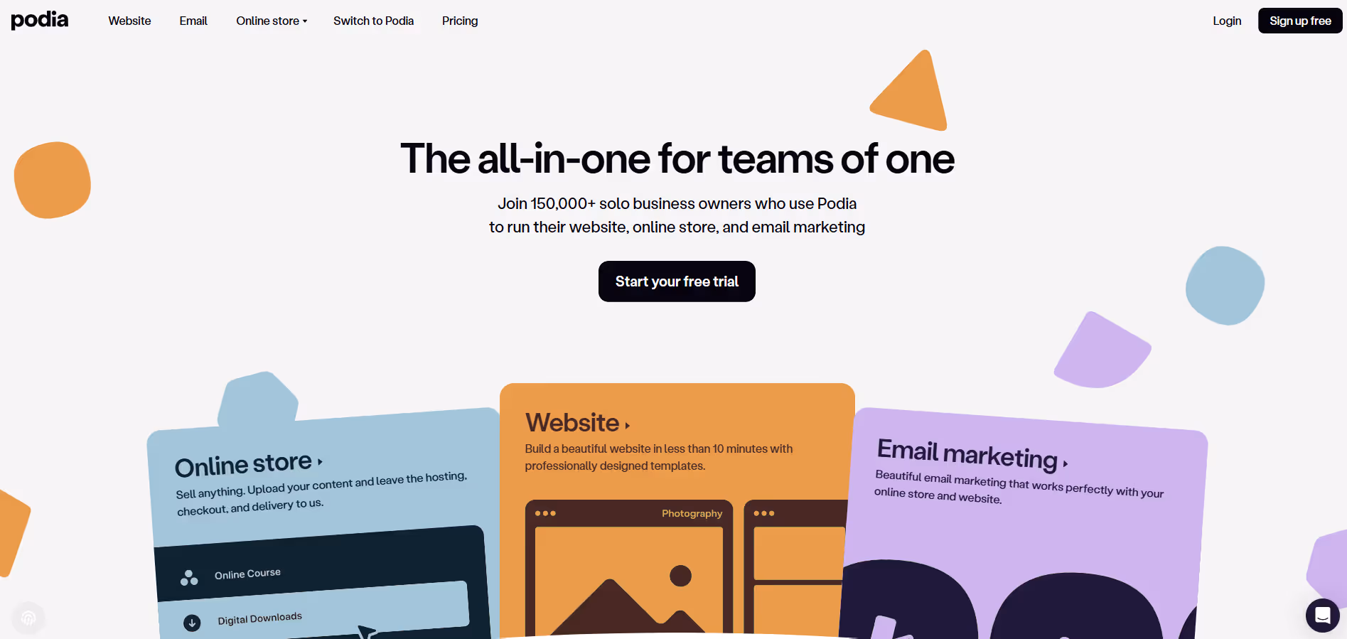 Podia product screenshot