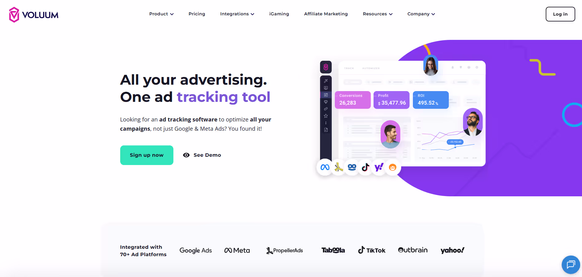 Voluum product screenshot
