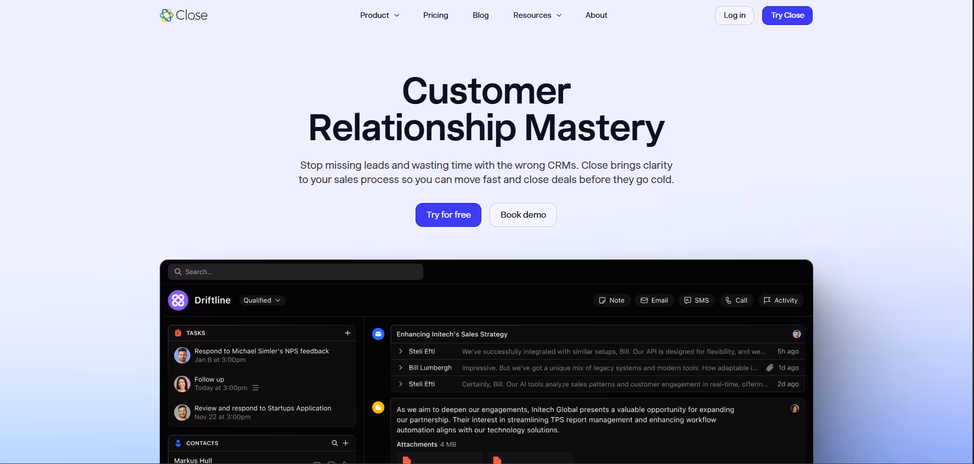 Close product screenshot