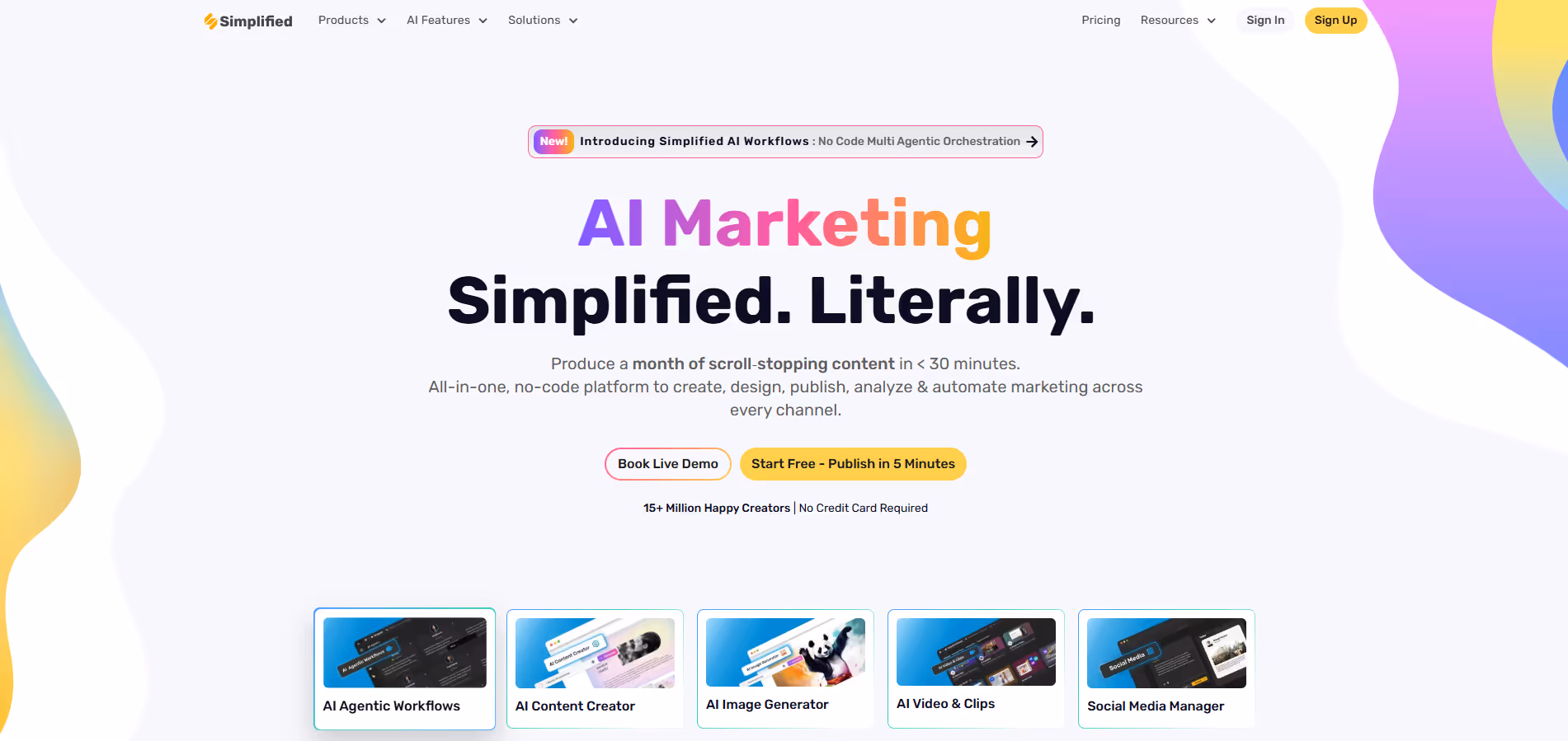 Simplified product screenshot