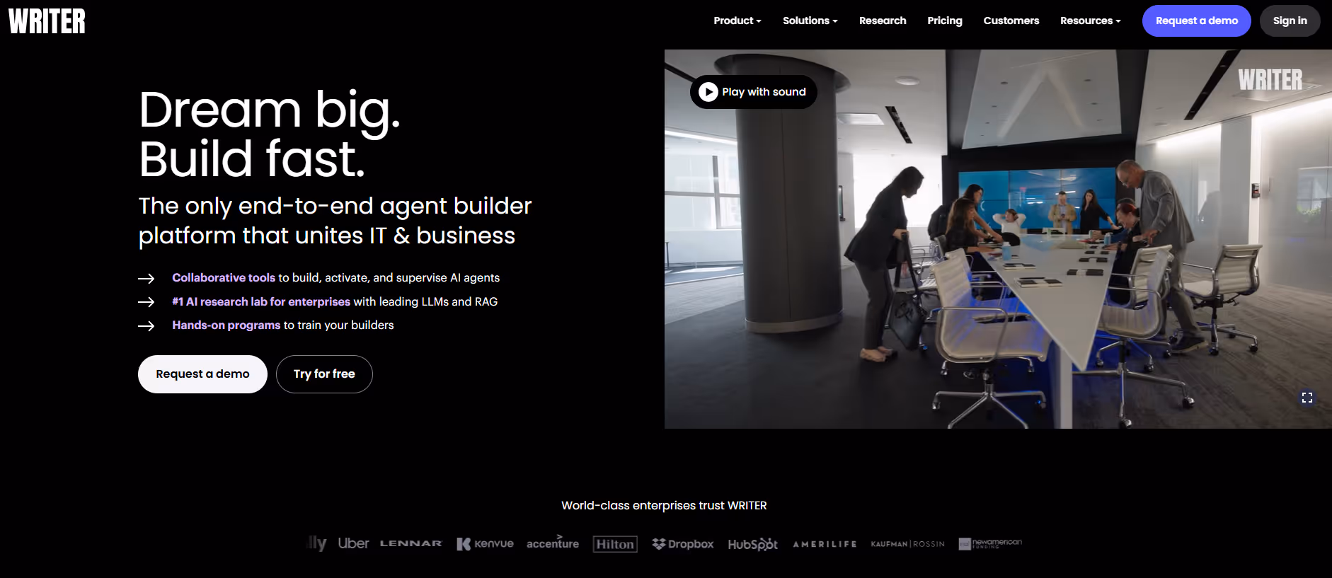 Writer.com product screenshot