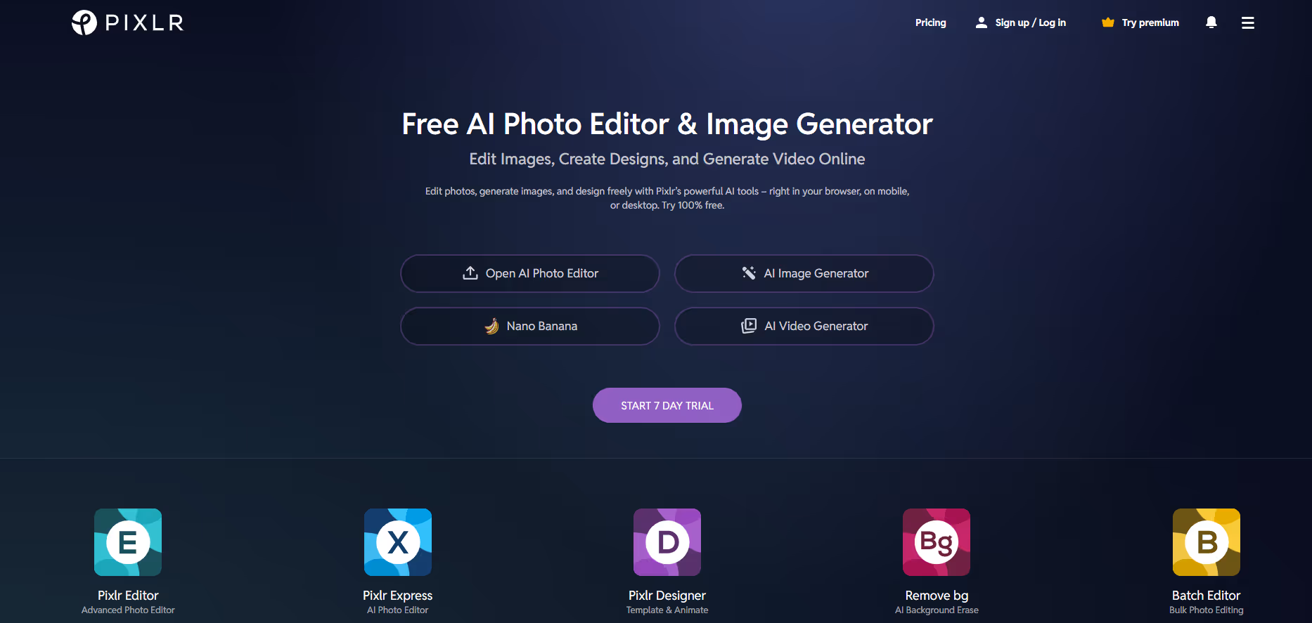 Pixlr product screenshot