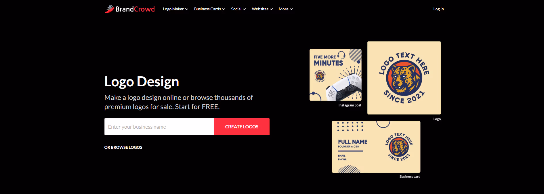 BrandCrowd product screenshot