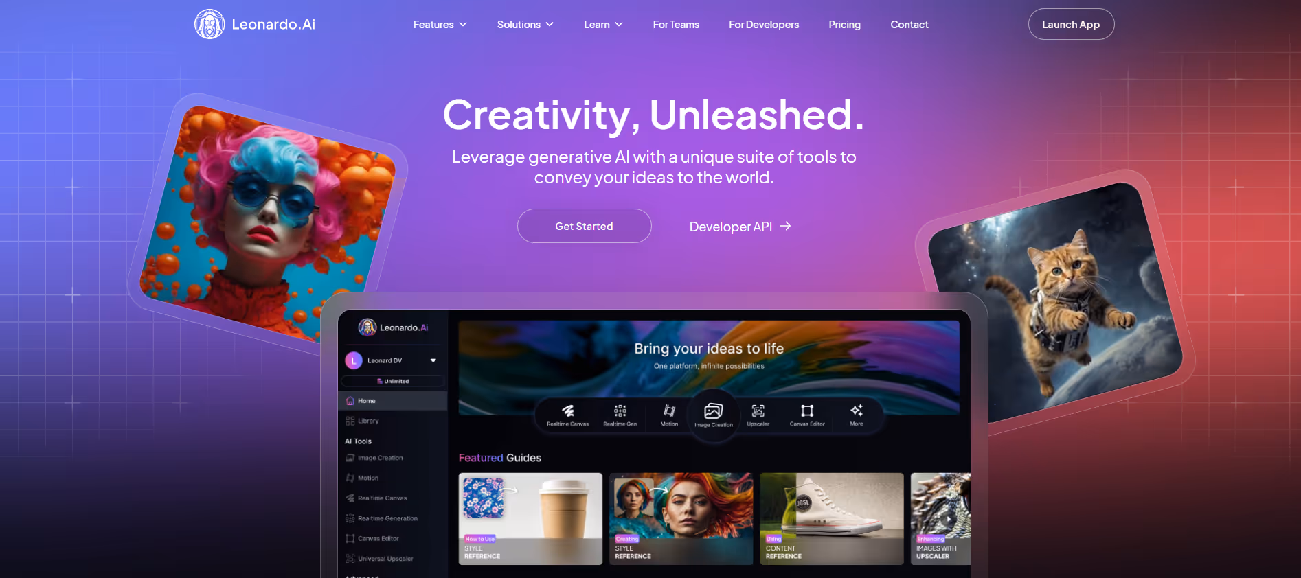 Leonardo.ai product screenshot